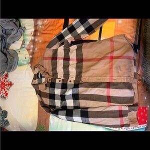 Burberry Black and Tan Checkered Shirt